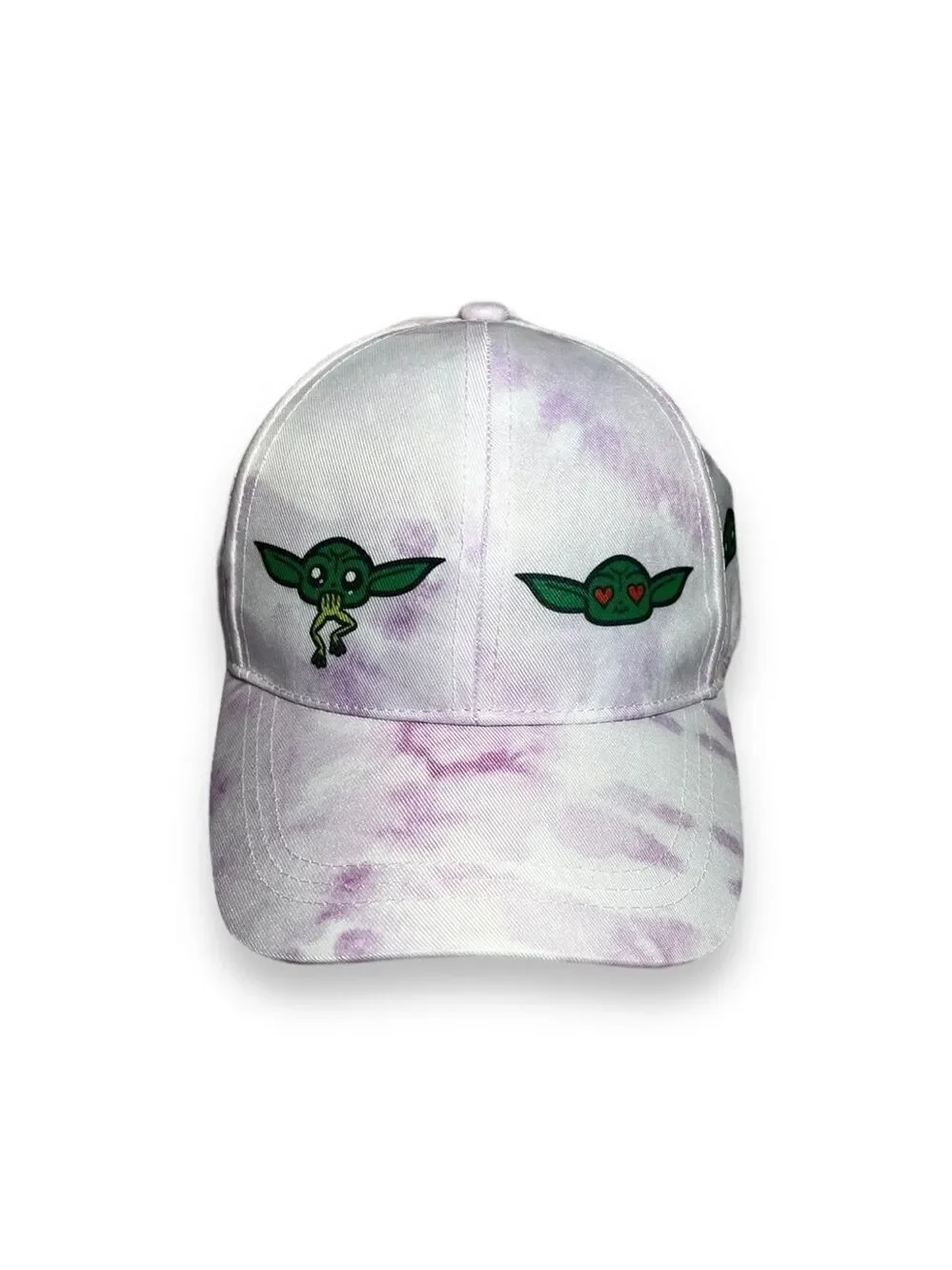 Baby Yoda Girls Licensed Tie-Dye Baseball Hat with Yoda Icons